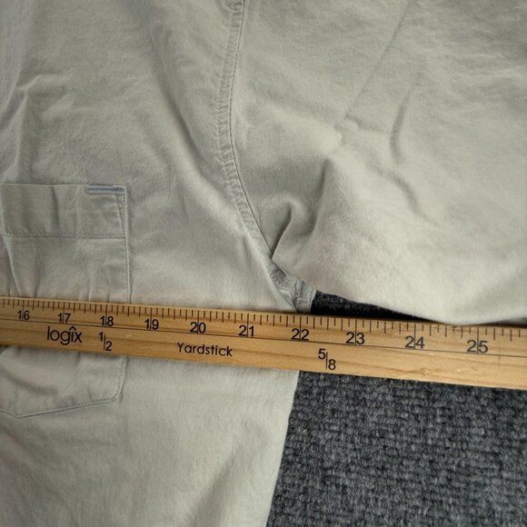 Quiksilver Medium Short Sleeve Gray Surf Pocket Solid Mens Shirt Woven Surf - Picture 7 of 14